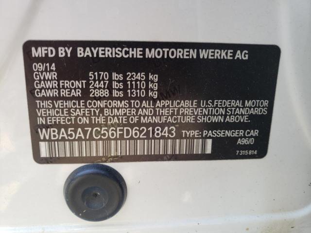 Photo 10 from auction – 2015 BMW 528 XI with VIN WBA5A7C56FD621843