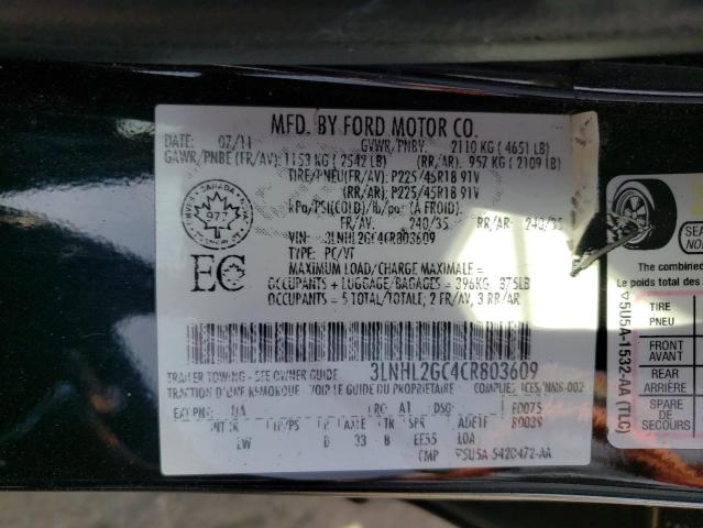 Photo 10 from auction – 2012 LINCOLN MKZ with VIN 3LNHL2GC4CR803609
