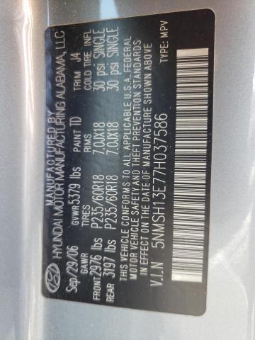 Photo 10 from auction – 2007 HYUNDAI SANTA FE S with VIN 5NMSH13E77H037586