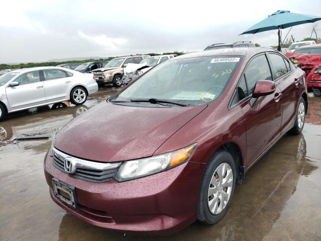 Photo 2 from auction – 2012 HONDA CIVIC LX with VIN 2HGFB2F54CH604591
