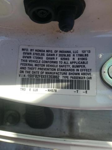 Photo 10 from auction – 2014 HONDA CIVIC EX with VIN 19XFB2F8XEE203862