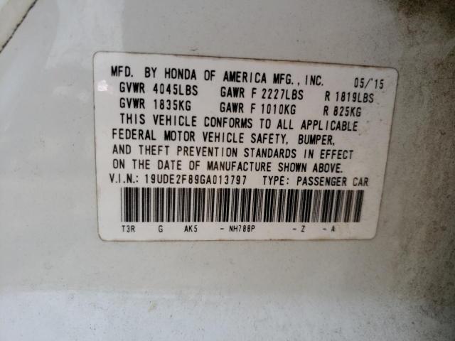 Photo 10 from auction – 2016 ACURA ILX PREMIU with VIN 19UDE2F89GA013797