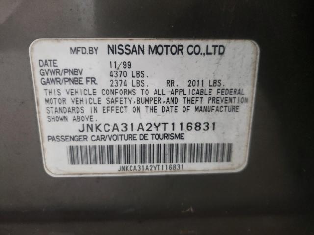 Photo 10 from auction – 2000 INFINITI I30 with VIN JNKCA31A2YT116831
