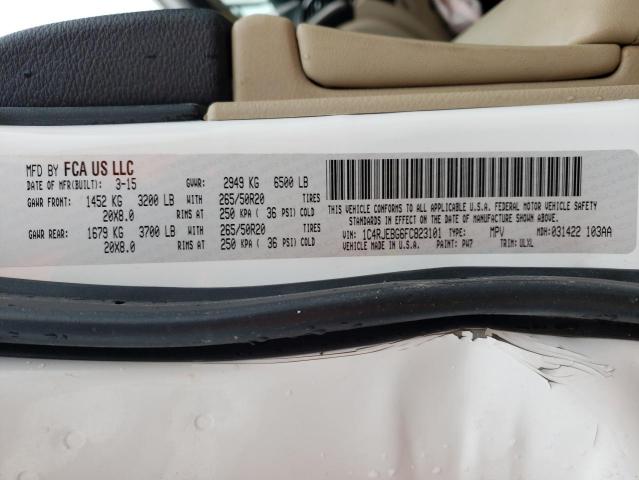 Photo 10 from auction – 2015 JEEP GRAND CHER with VIN 1C4RJEBG6FC823101