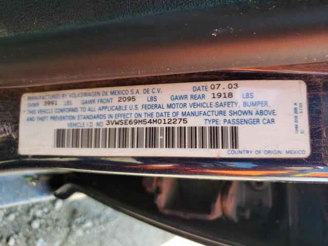 Photo 10 from auction – 2004 VOLKSWAGEN JETTA GLS with VIN 3VWSE69M54M012275