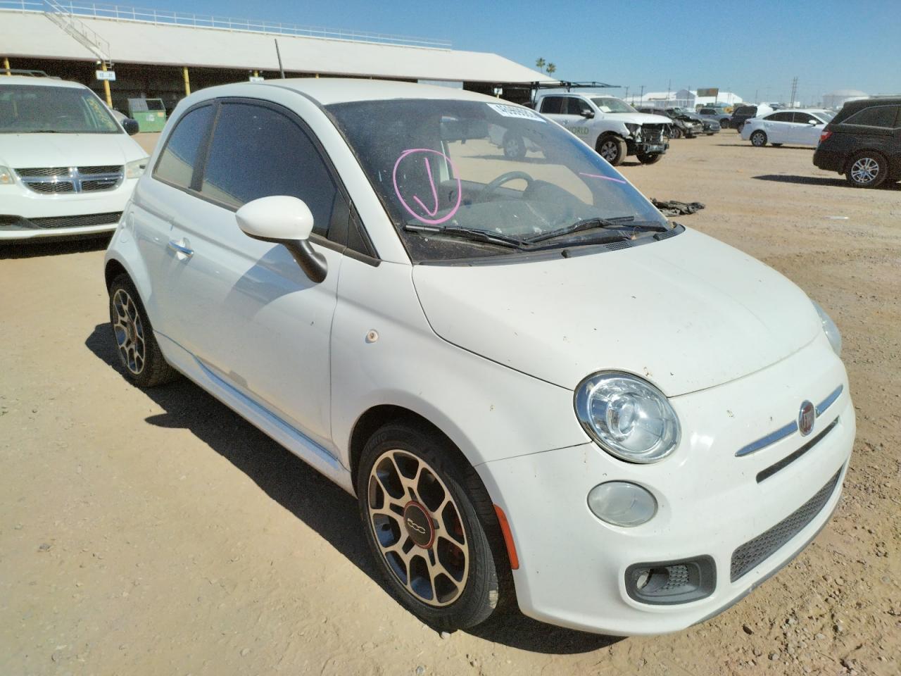 FIAT 500 SPORT 2013 with VIN 3C3CFFBR2DT667837 - Photo from auction