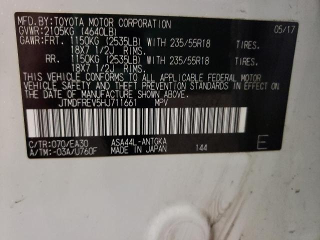 Photo 10 from auction – 2017 TOYOTA RAV4 LIMIT with VIN JTMDFREV5HJ711661
