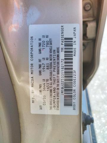 Photo 10 from auction – 2003 MAZDA PROTEGE DX with VIN JM1BJ225331182172