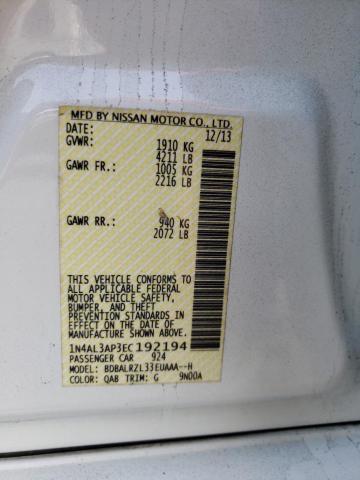 Photo 10 from auction – 2014 NISSAN ALTIMA 2.5 with VIN 1N4AL3AP3EC192194