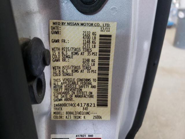 Photo 10 from auction – 2012 NISSAN FRONTIER S with VIN 1N6BD0CT4CC417821