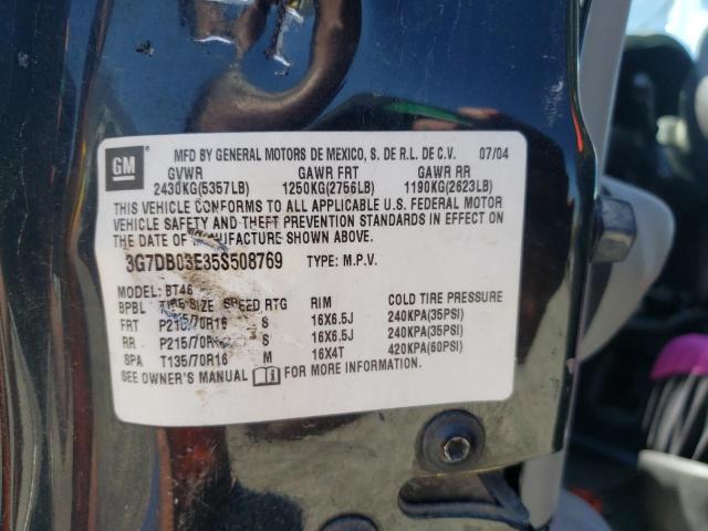 Photo 10 from auction – 2005 PONTIAC AZTEK with VIN 3G7DB03E35S508769