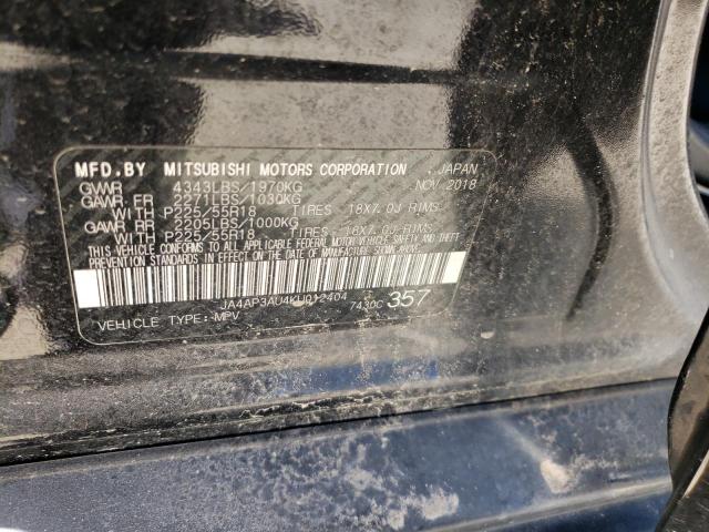 Photo 10 from auction – 2019 MITSUBISHI OUTLANDER with VIN JA4AP3AU4KU012404