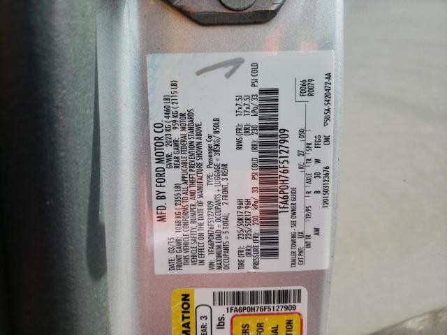 Photo 10 from auction – 2015 FORD FUSION SE with VIN 1FA6P0H76F5127909