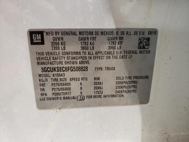 Photo 10 from auction – 2015 CHEVROLET SILVERADO with VIN 3GCUKSEC8FG508828