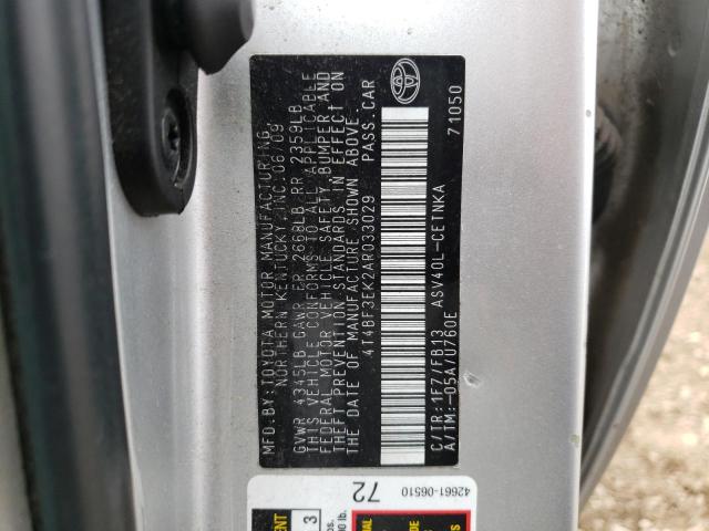 صورة رقم 10 من المزاد - 2010 TOYOTA CAMRY BASE مع VIN 4T4BF3EK2AR033029