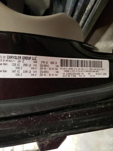 Photo 10 from auction – 2012 DODGE GRAND CARA with VIN 2C4RDGCG3CR414669