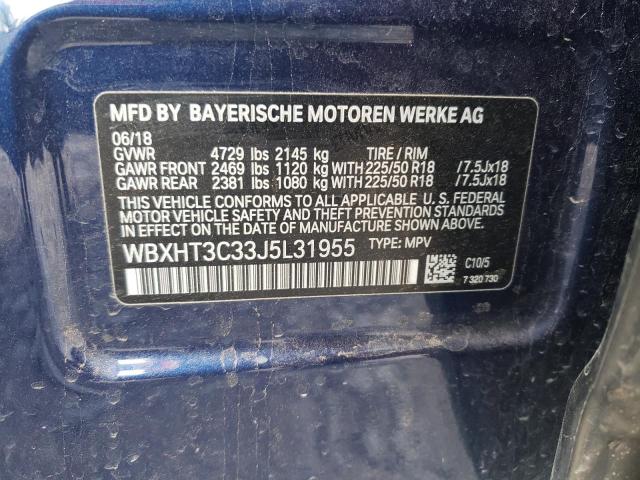 Photo 10 from auction – 2018 BMW X1 XDRIVE2 with VIN WBXHT3C33J5L31955