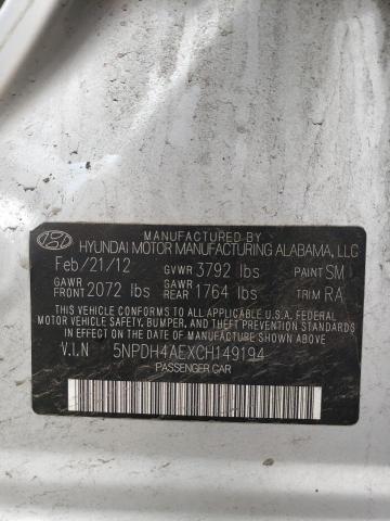 Photo 1 from auction – 2012 HYUNDAI ELANTRA GL with VIN 5NPDH4AEXCH149194