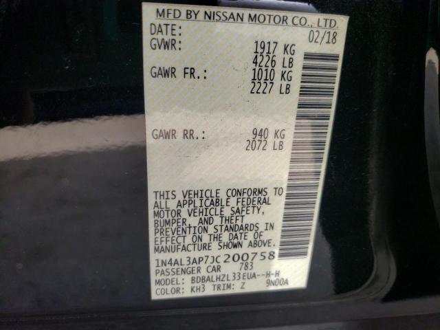 Photo 10 from auction – 2018 NISSAN ALTIMA 2.5 with VIN 1N4AL3AP7JC200758