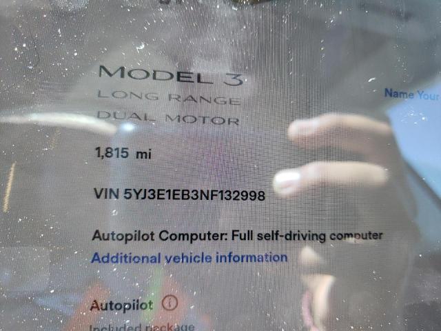 Photo 8 from auction – 2022 TESLA MODEL 3 with VIN 5YJ3E1EB3NF132998