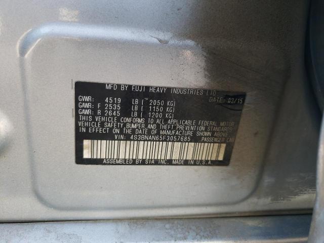SUBARU LEGACY 2.5 2015 with VIN 4S3BNAN65F3057685 - Photo from auction