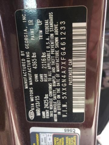 Photo 10 from auction – 2015 KIA OPTIMA EX with VIN 5XXGN4A7XFG461233