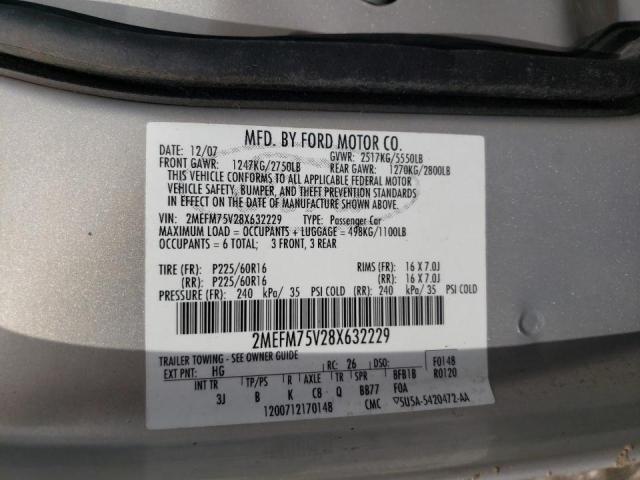 Photo 10 from auction – 2008 MERCURY GRAND MARQ with VIN 2MEFM75V28X632229