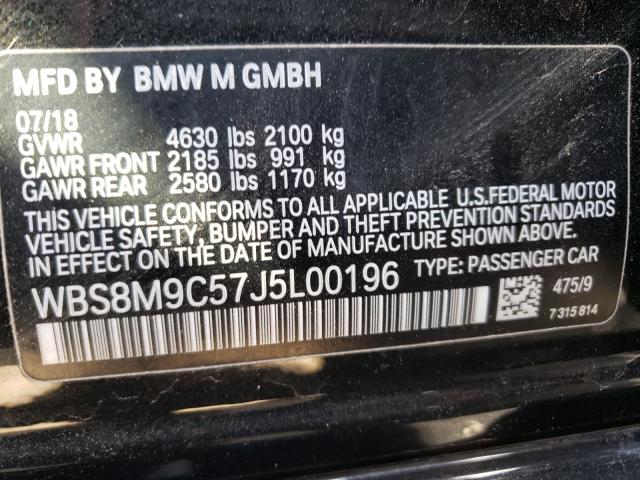 Photo 10 from auction – 2018 BMW M3 with VIN WBS8M9C57J5L00196