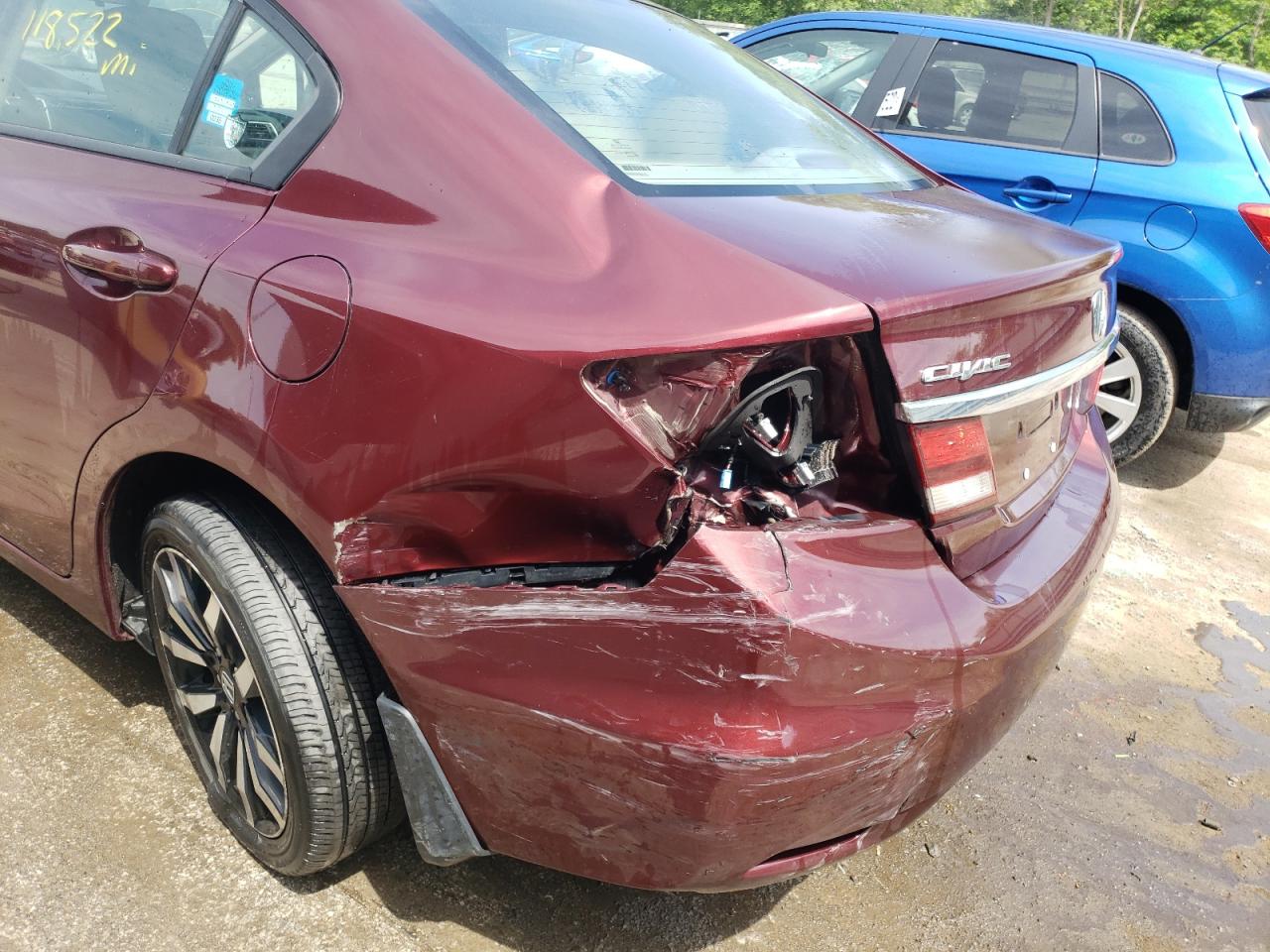 Photo 9 from auction – 2014 HONDA CIVIC EXL with VIN 2HGFB2F98EH500241