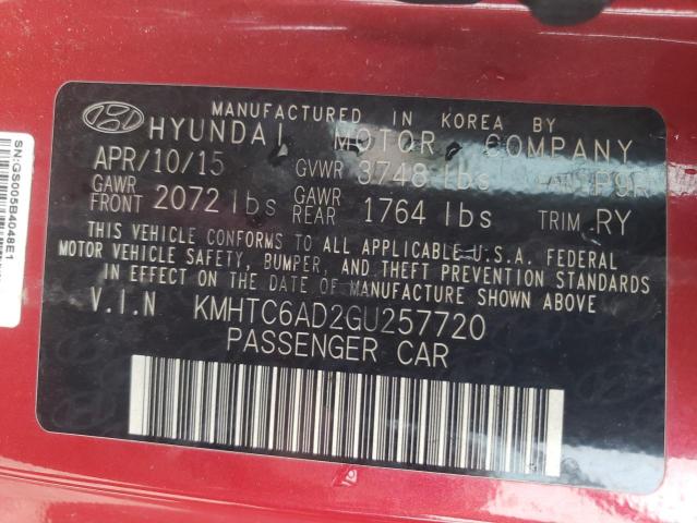 Photo 10 from auction – 2016 HYUNDAI VELOSTER with VIN KMHTC6AD2GU257720