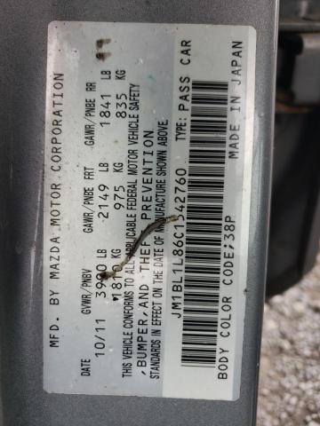 MAZDA 3 I 2012 con VIN JM1BL1L86C1542760 - Foto de la subasta