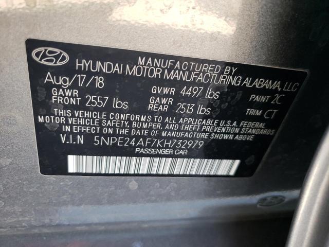 Photo 10 from auction – 2019 HYUNDAI SONATA SE with VIN 5NPE24AF7KH732979