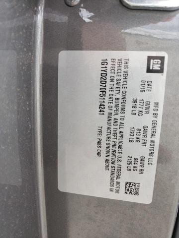 Photo 10 from auction – 2015 CHEVROLET CORVETTE S with VIN 1G1YD2D70F5114241