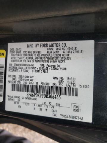 Photo 10 from auction – 2013 FORD FUSION TIT with VIN 3FA6P0K99DR306465