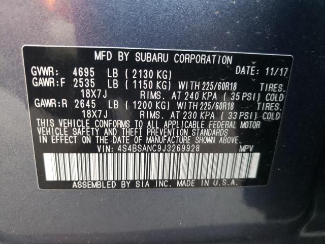 Photo 10 from auction – 2018 SUBARU OUTBACK 2. with VIN 4S4BSANC9J3269928