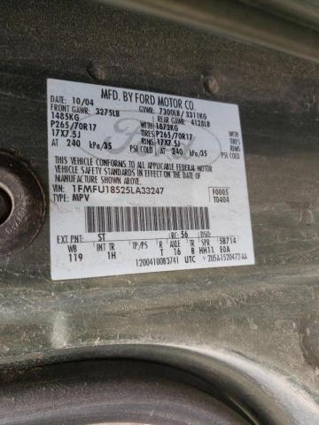 Photo 10 from auction – 2005 FORD EXPEDITION with VIN 1FMFU18525LA33247