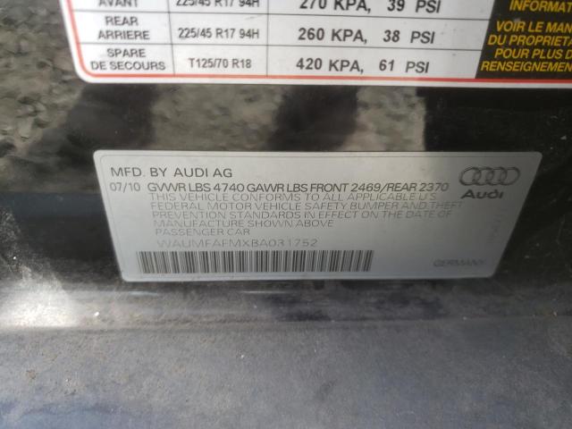 Photo 10 from auction – 2011 AUDI A3 PREMIUM with VIN WAUMFAFMXBA031752