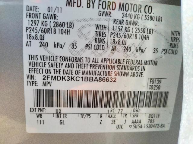 Photo 10 from auction – 2011 FORD EDGE LIMIT with VIN 2FMDK3KC1BBA86632