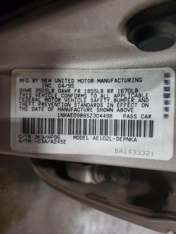 Photo 20 from auction – 1995 TOYOTA COROLLA LE with VIN 1NXAE09B8SZ304498