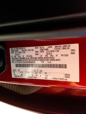 Photo 10 from auction – 2016 FORD F150 SUPER with VIN 1FTEW1CGXGFB99276