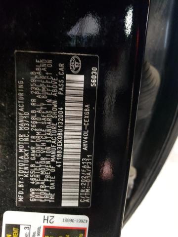 Photo 10 from auction – 2011 TOYOTA CAMRY HYBR with VIN 4T1BB3EK0BU132004