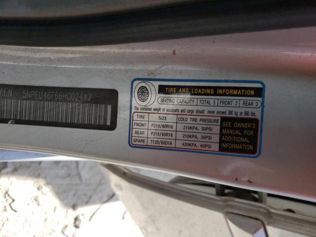 Photo 10 from auction – 2006 HYUNDAI SONATA with VIN 5NPEU46F66H002442