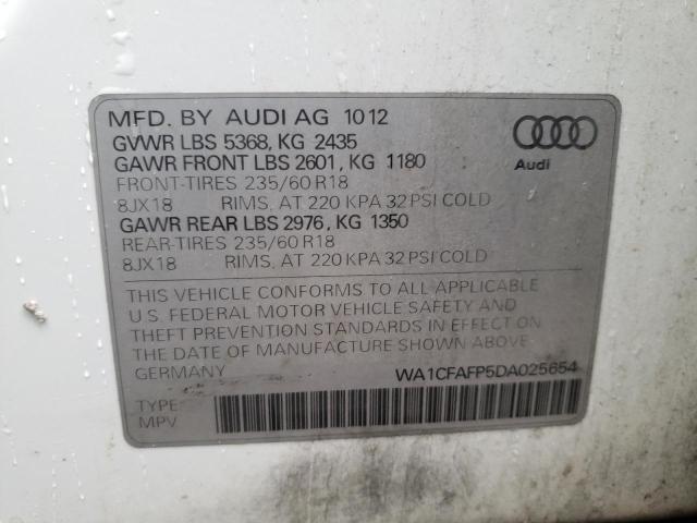 Photo 10 from auction – 2013 AUDI Q5 PREMIUM with VIN WA1CFAFP5DA025654