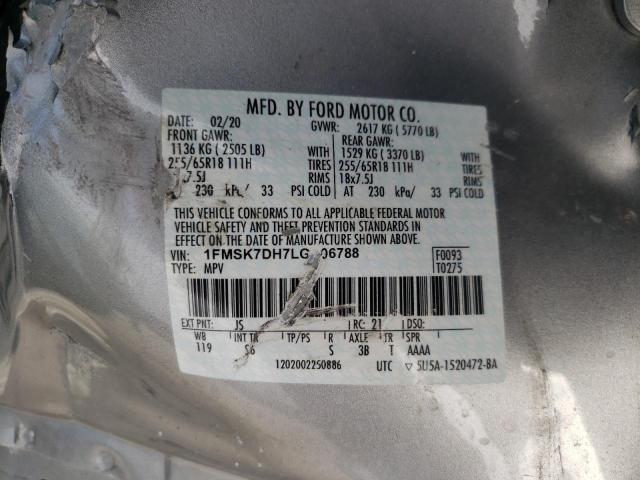Photo 10 from auction – 2020 FORD EXPLORER X with VIN 1FMSK7DH7LGC06788