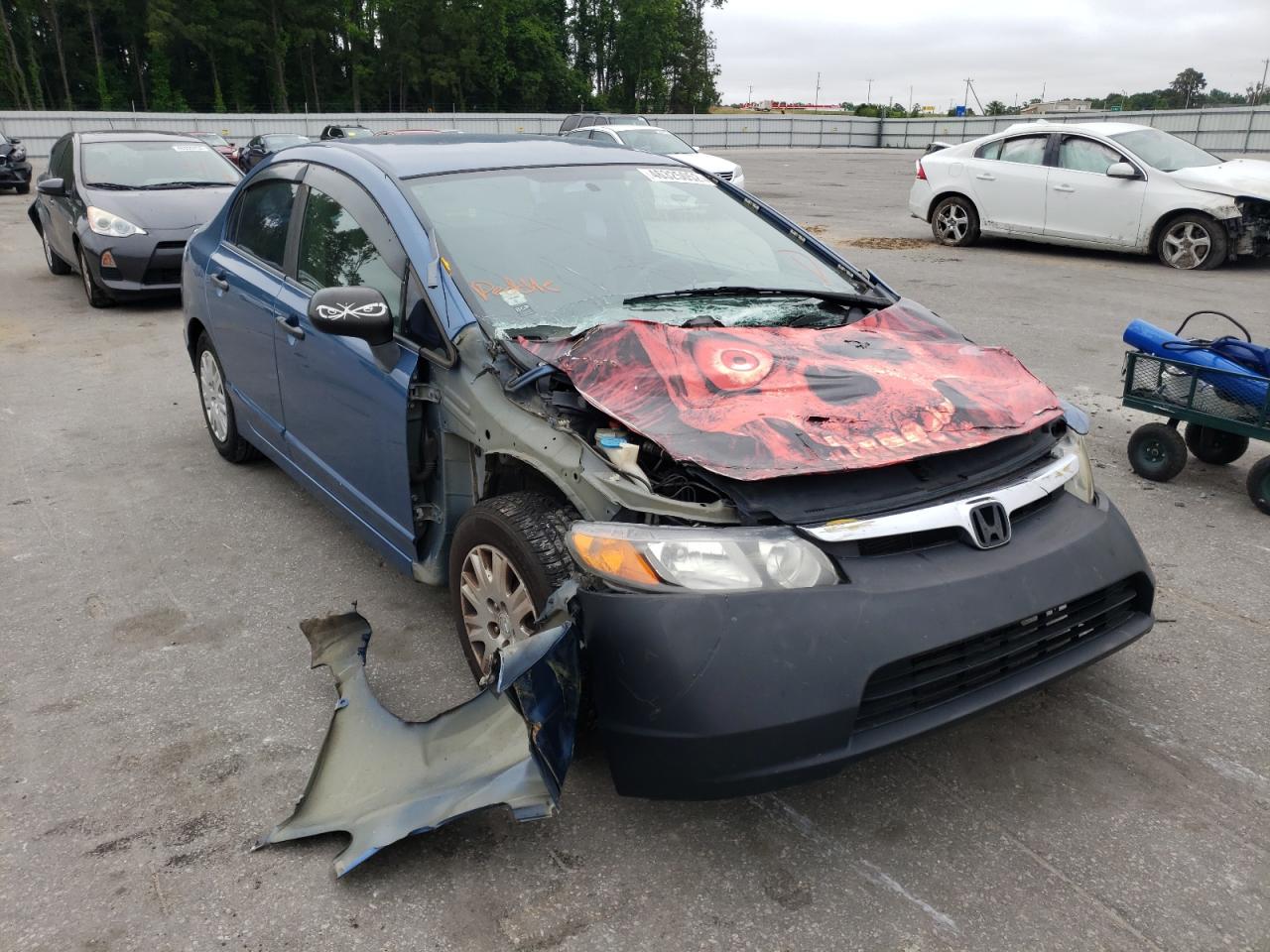 Photo 1 from auction – 2008 HONDA CIVIC DX with VIN 1HGFA16208L053573