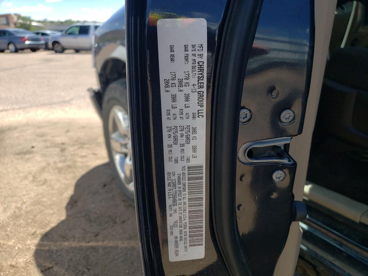 Photo 10 from auction – 2013 RAM 1500 SLT with VIN 1C6RR7LT7DS648836