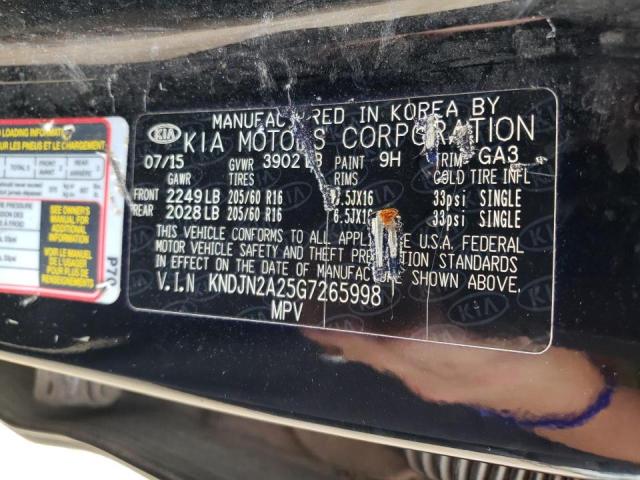 Photo 10 from auction – 2016 KIA SOUL with VIN KNDJN2A25G7265998