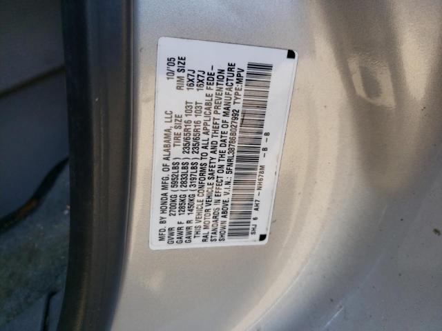 Photo 10 from auction – 2006 HONDA ODYSSEY EX with VIN 5FNRL38786B027992