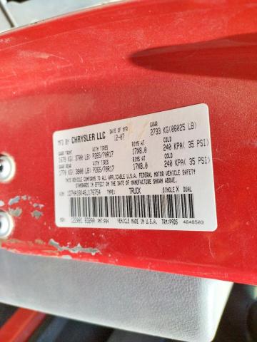 Photo 10 from auction – 2008 DODGE RAM 1500 S with VIN 1D7HA16K48J176754
