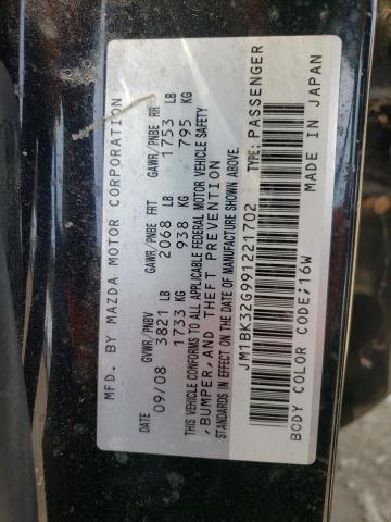 Photo 10 from auction – 2009 MAZDA 3 I with VIN JM1BK32G991221702